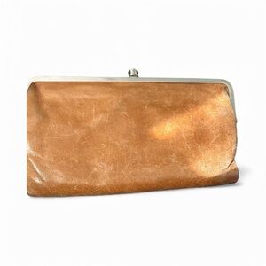 Hobo Lauren Leather Double Frame Wallet – Tobacco Cognac Brown item 204
